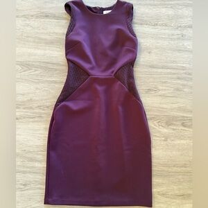 Calvin Klein Elegant Purple Sleeveless Dress